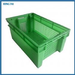 Vented Vegetable and Fruit Plastic Crate with holes